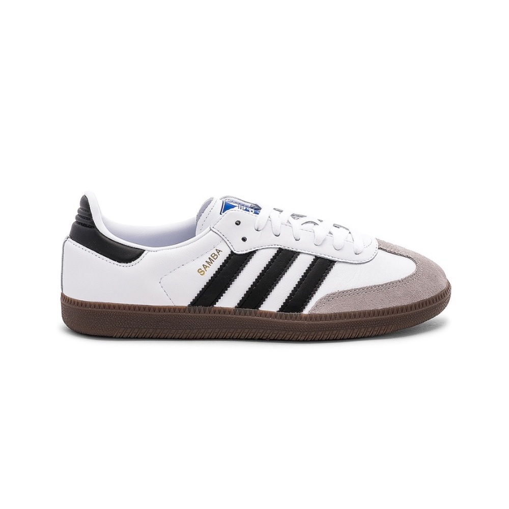 Adidas Originals Samba Og Sneaker in White, Black, & Clear Granite